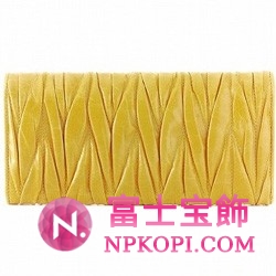 ミュウミュウ MIU MIU 長財布 サイフ 財布 さいふ イエロー 5M1109-MATELASSE-LUX-MIMOSA